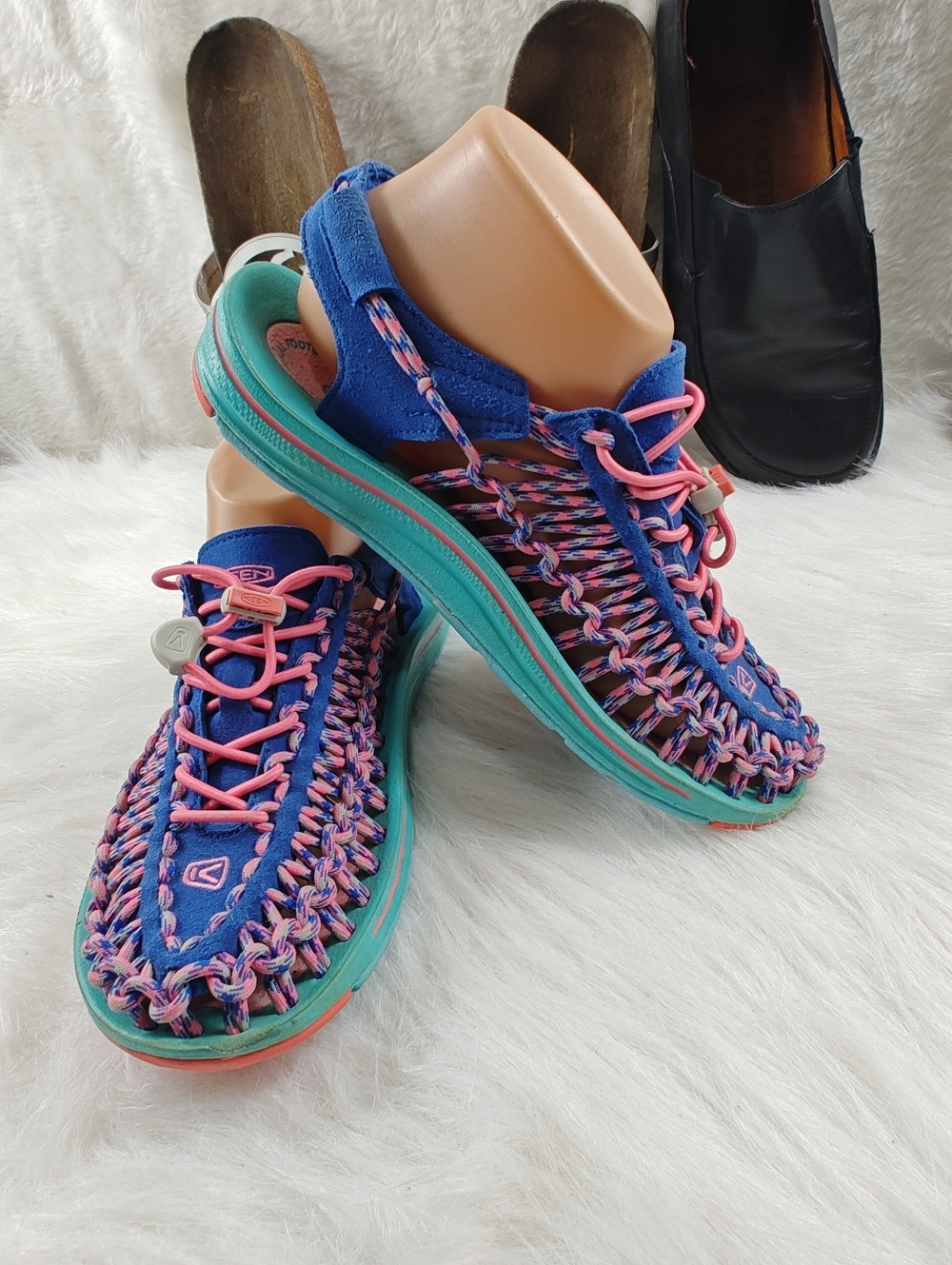 Keen UNEEK Multicolor Water Sandals Women Size 6.5 Braided Cord Comfort Outdoor - Picture 4 of 12